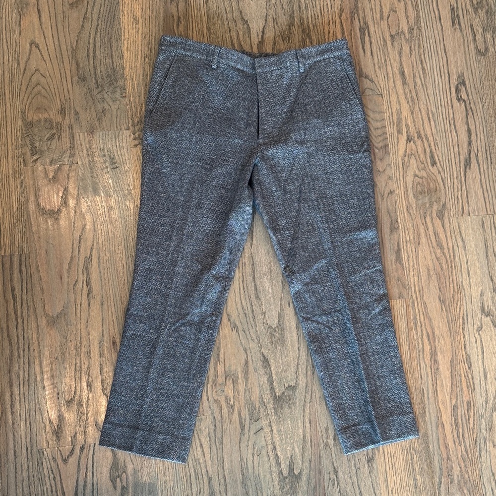 Bonobos Grey Herringbone Dress Pants 38/30